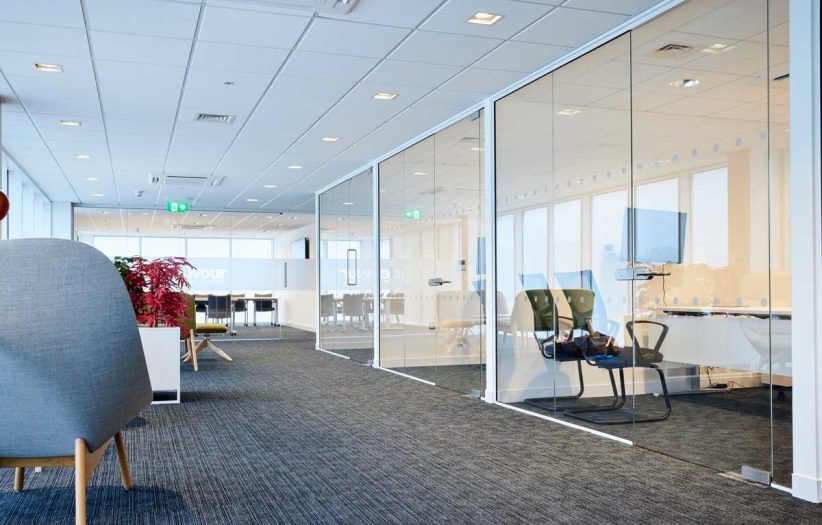 Glass partitioning & Steel look glazing
